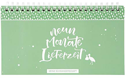 goldbuch 69521 Schwangerschaftstagebuch Kleines Wunder, Serie LieblingsDINGE by goldbuch, Tagebuch zur Schwangerschaft mit 150 illustrierte Seiten, Diary mit Kunstdruck, ca. 29,6 x 18 x 2 cm, Grün