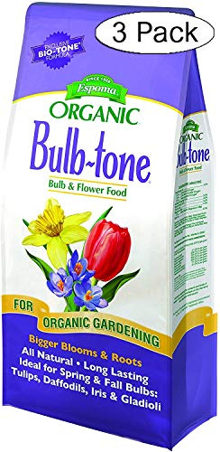 Espoma Organic Bulb-Tone 3-5-3 Natural & Organic Fertilizer and Plant Food for All Spring and Fall Bulbs. 4 lb. Bag. Use for Planting & Feeding to Promote Vibrant Blooms - Pack of 3