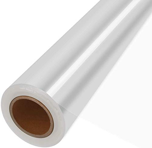JOYIT Rotolo di cellophane trasparente da 30,5 m (80 cm x 30,5 m) – Rotolo di cellophane spesso 3 mm, sacchetti di cellophane trasparente grandi, carta da regalo per fiori (80 cm piegato in 40,6 cm)