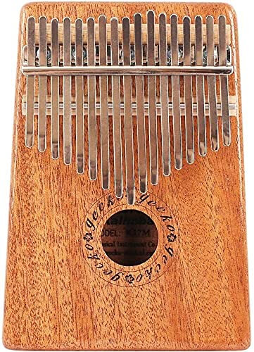 KISOARTWQ Kalimba Instrument daumenklavier Marimba Keys Portable kalimbas musikinstrumente 17 Tasten Kalimba Solid Daumenklavier Natürliches Akazienholz Tragbares Fingerklavier mit 7 Geschenkzubehö