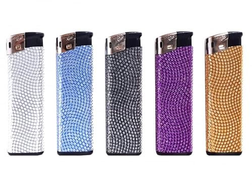 Accendini Scatto Ricaricabili MAXI GLITTER David Ross Elettronici Piezo Box da 50