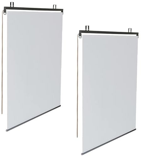 IDMarket - Set mit 2 Rollos L.124 x H. 225 cm für Pergola weiß