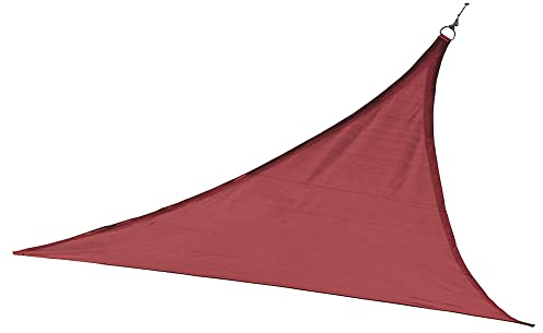 The Secret Home - Toldo Vela Triangular para Exteriores - 3,6x3,6 m - Color Granate - Toldo de Sombra Impermeable - Protección UV para Jardín, Terraza, Patio, Exteriores