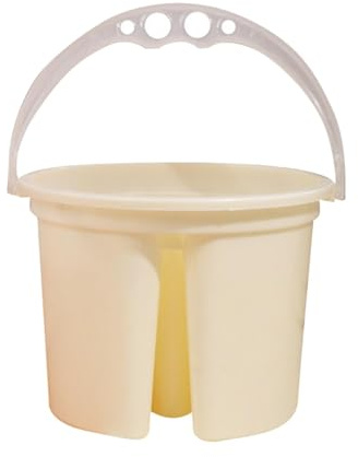 LOVIVER Paint Brush Wash Bucket Water Barrel 4 Grids Artist Brushes Cleaning Bucket for Kids Adults Art Supplies Painting Brush Basin, Yellow