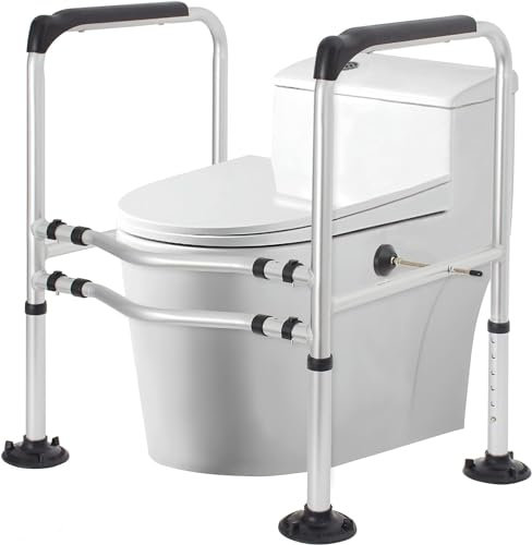 DaoGeSir Aufstehhilfe Toilette Höhenverstellbar, Toilettenstützgestell Toiletten Stützgestell Haltegriff Für Bad Stützgriff Halteschiene Sicherheits Haltestange Für Senioren & Behinderte