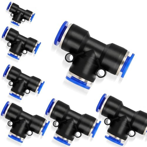 50/100PCS Pneumatische Fittings Schnellkupplung Luftschlauch Rohr Anschlüsse Kunststoff PE PEG 4mm 6mm 8mm 10mm 12mm Push In Pluglug (Color : PE-4, Size : 50 PCS)