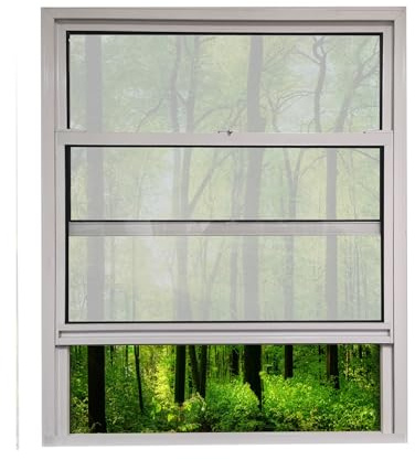 LVLDAWA Finestra del Capannone, Finestra Scorrevole su E Giù per Il Servizio Ristorazione in Lega Alluminio, Finestra Scorrevole in Vetro Temperato Cucina,(Taglia:60x120cm)
