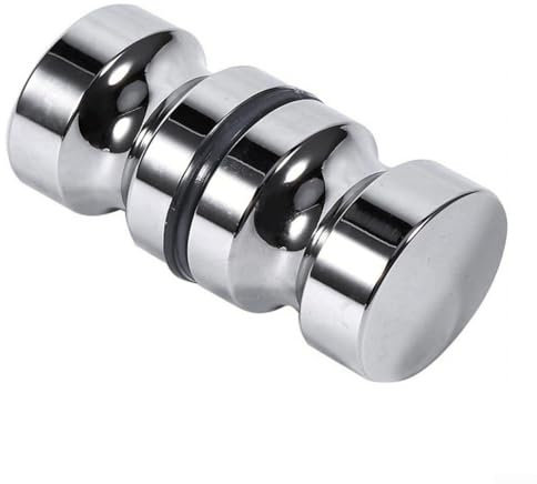 Pomello per porta della doccia, maniglia rotonda per porta posteriore a retro, in lega di alluminio, a doppio lato, per armadio, armadio, porta del bagno (A)