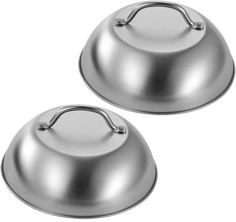 CANIGHT 2pezzi Coperchio Acciaio Inossidabile Per Pentole Da Copertura Per Pentole Da Cucina Resistente e Pratico Per Bbq e Uso Quotidiano