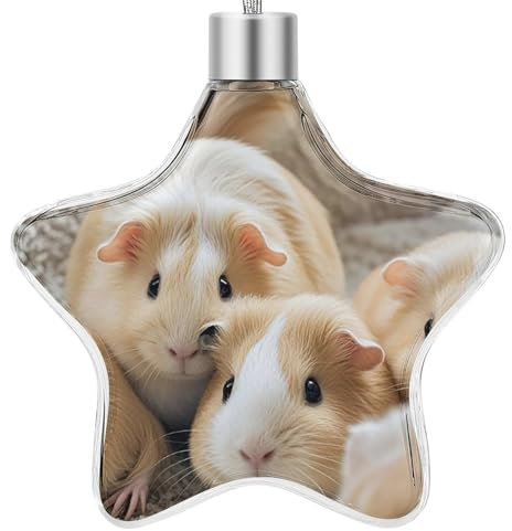 Weihnachtsschmuck 2024 Weihnachtsbaum Stern Anhänger Meerschweinchen Lustige Weihnachtsanhänger Hängende Weihnachtsbaum Dekoration für Zuhause Neujahr Party Supplies Geschenke
