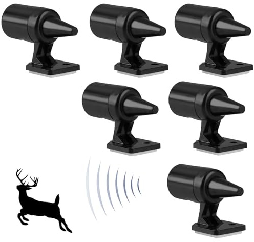 YUBBYSTU 6 silbatos ultrasónicos para ciervos, advertencia ultrasónica de ciervos alimentada por aire, dispositivos de advertencia de animales salvajes, evitan que los coches y motocicletas sean