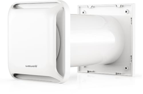 Weiworld Grille d’Aération Passive 100 mm Carrée avec Filtre | Débit réglable, conduit télescopique et fonctionnement sans électricité