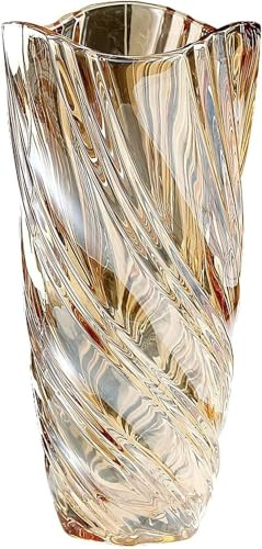 Lnwwrv Glasvas, stor guldvas med hög transparens, som används för dekoration av hemmakontor, bröllopspresenter, familjesammankomster och fester,Gold