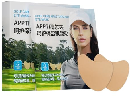 Unter Augen Pflaster Golf,Sportliche Hydrogel Unter Augenmaske Zur Feuchtigkeitsversorgung Für Golf - Sonnenschutz Pflege für Frauen Männer Tägliche Nutzung bei Hautbedenken,Frauen Männer Hautpflege B