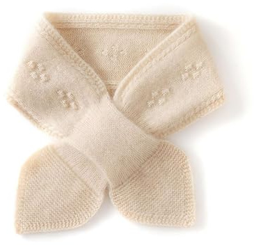 Cashmere Eyelet Knitted Scarf, Women's Winter High-End Cross Scarf, Neck Set Short Warm Neck Collar