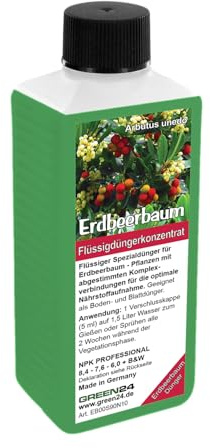 GREEN24 Erdbeerbaum Dünger für Arbutus unedo - 250ml Flüssigdünger Konzentrat für Fruchtbildung & Wachstum