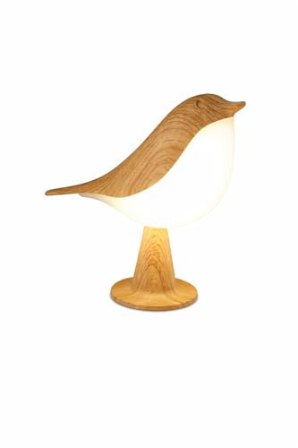 Lámpara de mesa de pájaro ajustable con luz táctil, lámpara de noche LED inalámbrica de 3 modos de luz, lámpara de noche recargable, atenuación de largo presionado, lámpara de decoración de pared