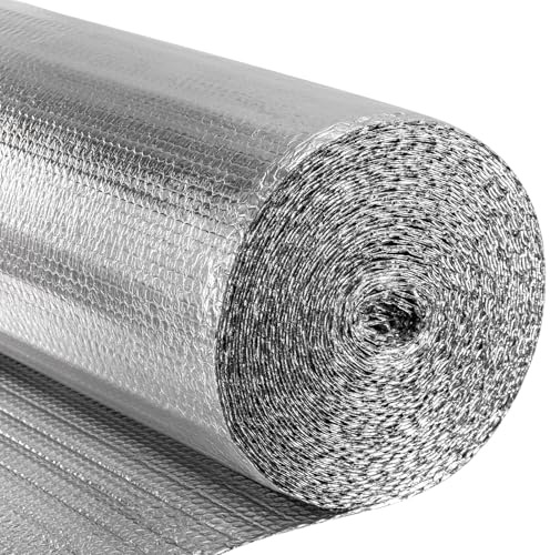 Pamatio Foil Insulation Roll 5m x 60cm - Energy & Radi Save DIY Radiator Reflector Panels - 3 mm Thermal Radiator Insulation Foil Reflector - Heat & Vapour Barrier - for Home & Auto