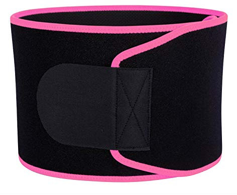 Fitnessgürtel Unisex Verstellbarer Bauchmuskelgürtel Sport Abnehmgürtel Damen Herren Schwitzgürtel Trainingsgürtel für Bodybuilding Schwangerschaft Fitness Saunagürtel Rosa Bauchgürtel