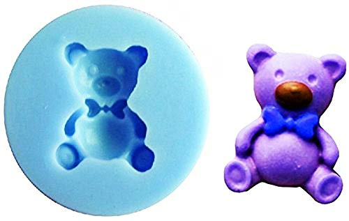 Lovelegis Moule en Silicone Ourson décorations douceurs pâte à Sucre fondants gâteaux Pancakes Muffins Usage Alimentaire Cuisine idée Cadeau Noël créatif Mignon Tendre enfance Fantaisie