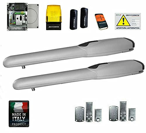 KIT COMPLETO AUTOMAZIONE CANCELLO A 2 ANTE BATTENTI 24v APRICANCELLO