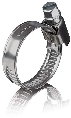 GARSIDURO Schlauchschellen Edelstahl, 16-27mm [6 Stück] W5 DIN 3017