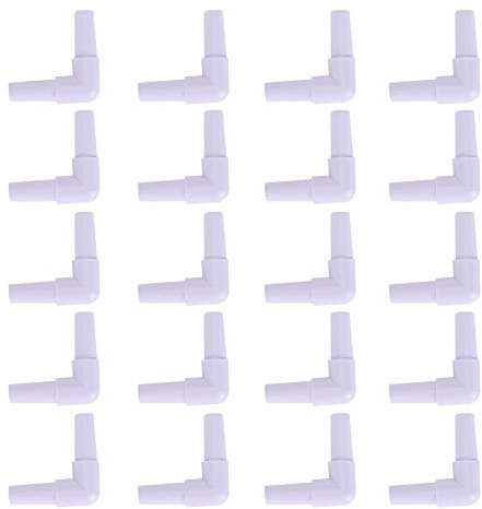 Fdit 20pcs Aquarium Hose Connector L Shaped Airline Tubing Connectors Air Hose Adapter Air Volume Control Valve