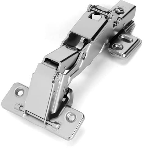 VOCOMO 165 Degree Full Overlay Hinges Frameless Cabinet Doors Hinges, 2 Pack Hydraulic Concealed Soft Closing Hinges for Lazy Susan Cabinet Corner Kitchen Cabinet Folden Door