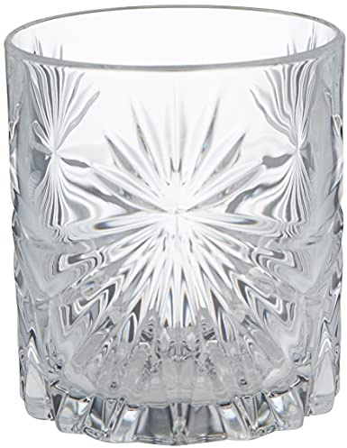 RCR Oasis Tumblers Glass Set of 6 – 10.65oz / 32cl Old Fashioned Crystal Drinking Glasses – Premium Italian Glassware Made in Italy