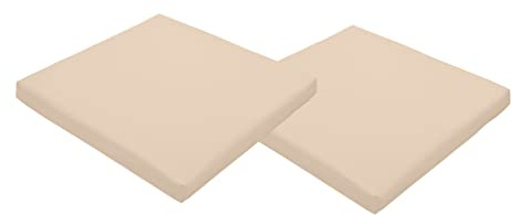 Gardenista Stuhlkissen 44 x 50 x 5 cm - Polsterauflage Auflage für Stühle/Rattanstühle Stuhlauflage mit Schleifenbändern -Wasserresistent Indoor Outdoor Sitzkissen für Gartenstuhl (Stein, 2)