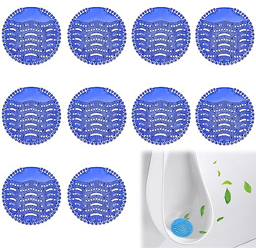 Blue Urinal Screen Splash Pads: YOYIAG 10 Pack Urinal Splash Guards Odour Neutraliser Blue Urinal Screen Splash Pads Restroom Deodorizer, Urinal Mats Pads for School, Hotel, Restaurant