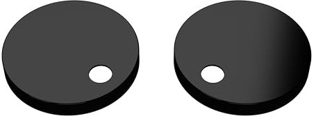 nuie TSC401 Accessory Modern Bathroom Toilet Seat Cover Caps, 70 x 70 x 99mm, Matt Black