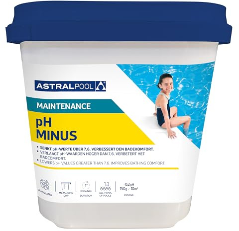 Astralpool pH Minus Granulat 5 kg - Professioneller pH-Senker für Pool, Whirlpool, optimale pH Regulierung schützt vor Kalkablagerungen und Hautreizungen