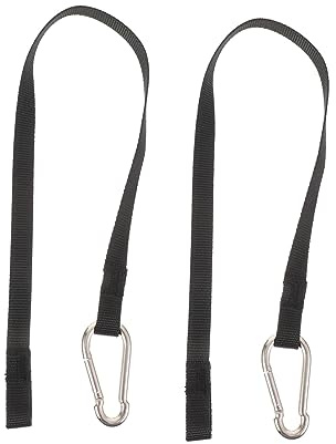 Parliky 2 Stück Latzug Verlängerung aus Nylon und Robustem Metall Geeignet für Rücken und Bauch für Kabelzugmaschine und Cable Crossover Schwarz
