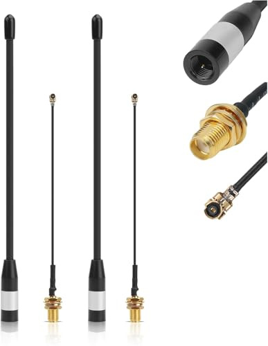 2-pack 868MHz antena 10dbi amplificador para Meshtastic LoRa larga distancia Soft Whip Omni SMA enchufe 17cm negro