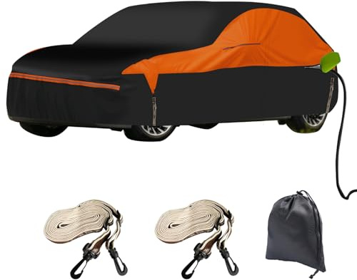 Full Car Cover for VW ID.4 2021-2025, 6 Layers Outdoor Car Cover with Cotton, Waterproof Rain Snow UV Dust All Weather Breathable Automobiles Hail Protector