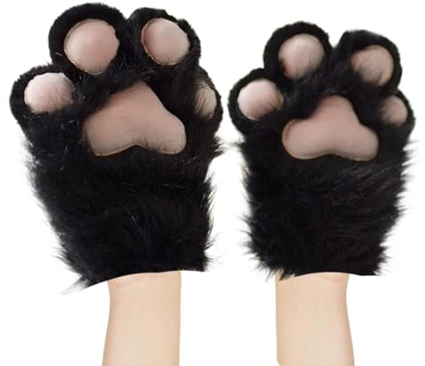 Furry Paws - Kit de aseo para mascotas de lujo, suministros de aseo para perros todo en | Guantes con forma de pata de gato de felpa de dibujos animados, herramientas profesionales para el cuidado