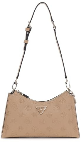 GUESS Cresidia Top Zip Shoulder Bag Beige