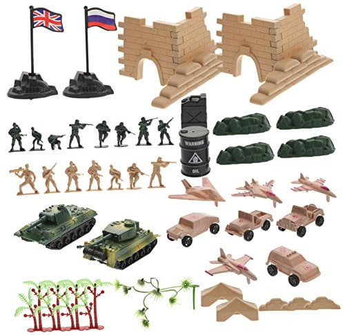 ibasenice 1satz Militärisches Modellspielzeugset Für Teiliges Mit Figuren Flugzeugen Und Panzern Kreatives Spielzeug Für Jungen Und Mädchen Für Dioramen Und Sammlungen