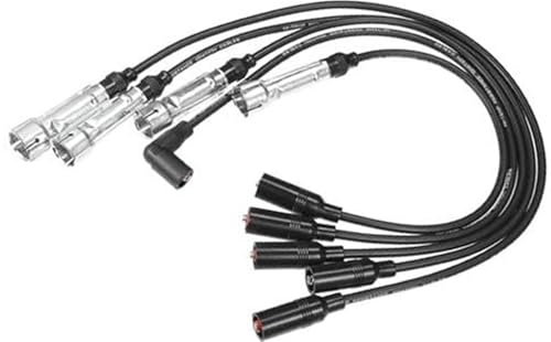 Jodriva Auto-Zündkerzenspulendrähte, Zündspulenkabelbaumkabel 7 mm, for Jetta, for Passat, for Golf, Nr. 200998031B, 5 Stück Zündspule für Auto