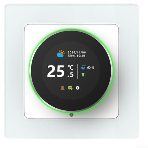 Zeroupshop Digital Floor Heating Temperature Controller WiFi Smart Thermostat with APP Control Manual Program Mode Electric Water Heating System Switch(water heating)