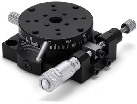 Vituord Manueller Drehtisch, R-Achsen-Drehtisch Mit Linearer Verschiebung, Optischer 360°-Schiebetisch Mit Mikrometer, Für Produktionsmaschinen