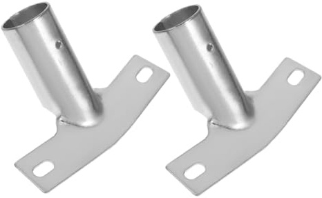 GARIOUANS Broom Handle Bracket and Extension Screw 2pcs Set Sturdy Metal Clamp Mop Adapter with Threaded Connector for Push Broom Handle Replacement, Suitable for Floor Cleaning Tools