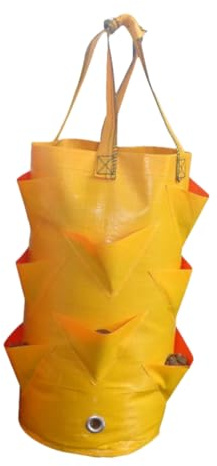 LOORGVEL Bolsa Colgante para Plantas de Fresas Jardinera Vertical de PE para Interiores y Exteriores Resistente y Ecológica para Jardines Pequeños y Huertos Urbanos