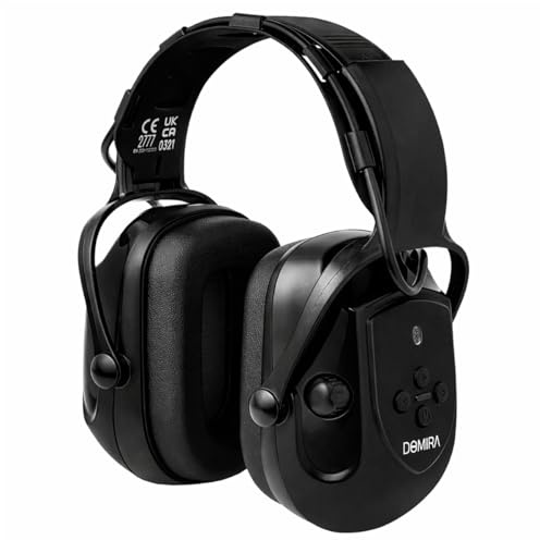 DOMIRA Bluetooth Elektronische Ohrenschützer SNR 32dB Geräuschreduzierung - Gehörschutz Kopfhörer mit AUX-Eingang, Mikrofon & Stereo-Sound für Schießen, Arbeit, DIY - Braun/Hellgrün, Schwarzer