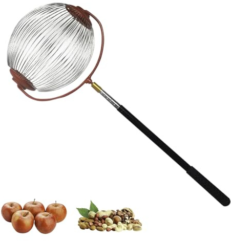 Ramasse Noix Avec Manche, Cueille Fruit Telescopique, Ramasse Pomme Au Sol, Collecteur De Noix, Rouleau Ramasses Noixs Acier Inoxydable, Outils Jardinage, Pour Pécan, Châtaignes, Pommes De Pin(S)