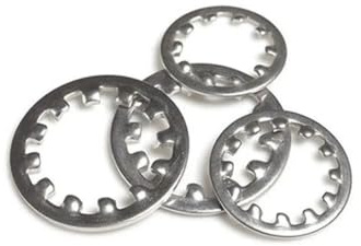 Arandelas 10/20 piezas Arandela plateada de seguridad dentadas acero inoxidable M3 M4 M5 M6 Anillos dentados internos fijación(10pcs M5)