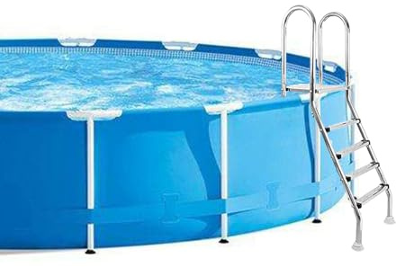 Scala da piscina in acciaio inox, scala resistente per piscine fuori terra, uso interno ed esterno