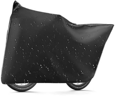MUNTE 220 × 120 cm Bache Moto Exterieur Etanche, Housse Moto en PEVA, Impermeable Bache Velo Negro, Adecuado Para Bicicletas, Bicicletas Eléctricas y Scooters