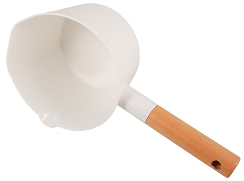 HIAKDOFT Mestolo in Legno con Manico per Cucina e Bagno Paletta per Acqua Grande Capacità Ergonomico e Resistente per Uso Domestico